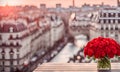 Romantic bouquet in Paris, perfect Valentine\'s Day
