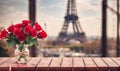 Romantic bouquet in Paris, perfect Valentine\'s Day