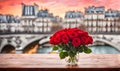 Romantic bouquet in Paris, perfect Valentine\'s Day