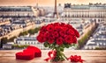 Romantic bouquet in Paris, perfect Valentine\'s Day