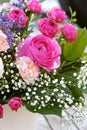 Romantic bouquet with pink roses