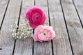 Romantic bouquet with pink roses