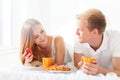 Romantic breakfast Royalty Free Stock Photo