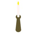 Romantic candle flat illustration