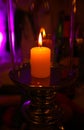 Romantic candle light in the dark Royalty Free Stock Photo