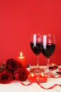 Romantic Candlelight Dinner Concept Vertical Royalty Free Stock Photo