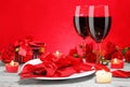 Romantic Candlelight Dinner for Two Lovers Royalty Free Stock Photo