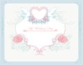Romantic card with love birds - Wedding Invitation