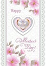 Romantic card for Mother`s Day.