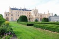 Romantic castle Lednice, Moravia, Czech Republic Europe Royalty Free Stock Photo
