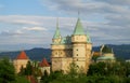 Romantic castle with towers