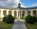 Romantic chapel, village Krtiny, Czech republic, Europe