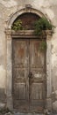 Romantic Charm: Classical Architectural Details Of An Old Door With Rustic Materiality Royalty Free Stock Photo