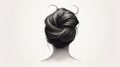 Romantic Chiaroscuro: Detailed Rendering Of Twisted Woman\'s Hair