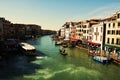 Romantic cityscape of Venice, Italy, vintage hues