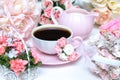 Romantic Coffee Set Royalty Free Stock Photo