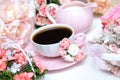 Romantic Coffee Set Royalty Free Stock Photo