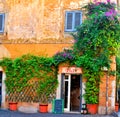 Romantic corner in a street of Trestevere Royalty Free Stock Photo