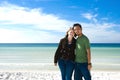 Romantic couple on the beach