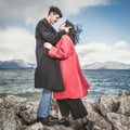 Romantic couple on the beach Royalty Free Stock Photo