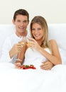 Romantic couple drinking Champagne Royalty Free Stock Photo