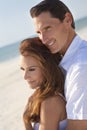 Romantic Couple Embracing on A Beach Royalty Free Stock Photo