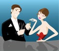 Romantic Couple Flirting Royalty Free Stock Photo