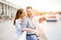 Romantic couple flirting Royalty Free Stock Photo