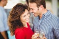 Romantic couple having drinks Royalty Free Stock Photo