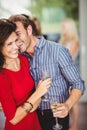 Romantic couple having drinks Royalty Free Stock Photo