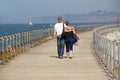 Romantic couple on holiday walk