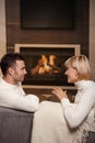 Romantic couple at home Royalty Free Stock Photo