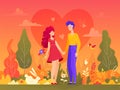 Romantic couple - modern flat design style illustration