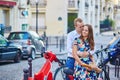 Romantic couple on Montmartre Royalty Free Stock Photo