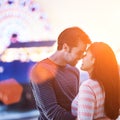 Romantic couple at sunset Royalty Free Stock Photo