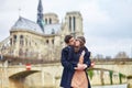 Romantic couple together in Paris Royalty Free Stock Photo