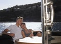 Romantic Couple On Yacht Royalty Free Stock Photo