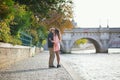 Romantic dating couple in Paris