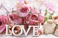 Romantic decoration for Valentine or wedding day