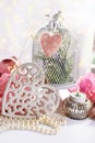 Romantic decoration in vintage style for Valentines or wedding day