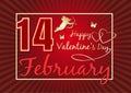 Romantic design with Cupid for Valentines Day Royalty Free Stock Photo