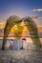 Romantic dinner at the beach Royalty Free Stock Photo