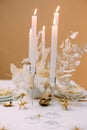 Romantic dinner candelabrum golden candlestick table decor
