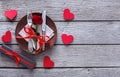 Romantic dinner concept. Valentine day or proposal background Royalty Free Stock Photo