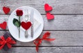 Romantic dinner concept. Valentine day or proposal background Royalty Free Stock Photo