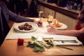 Romantic dinner for couple-concept
