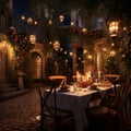 Romantic Dinner Date in Historic Courtyard