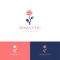 Romantic dinner logo icon design vector concept