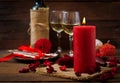 Romantic dinner setting Royalty Free Stock Photo