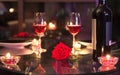 Romantic dinner setting Royalty Free Stock Photo